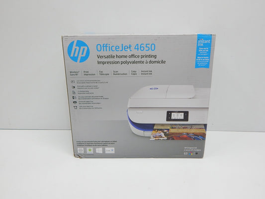 HP 4650 OfficeJet Wireless All-in-One Photo Printer with Mobile Printing Instant Ink Ready 2.2" Blue