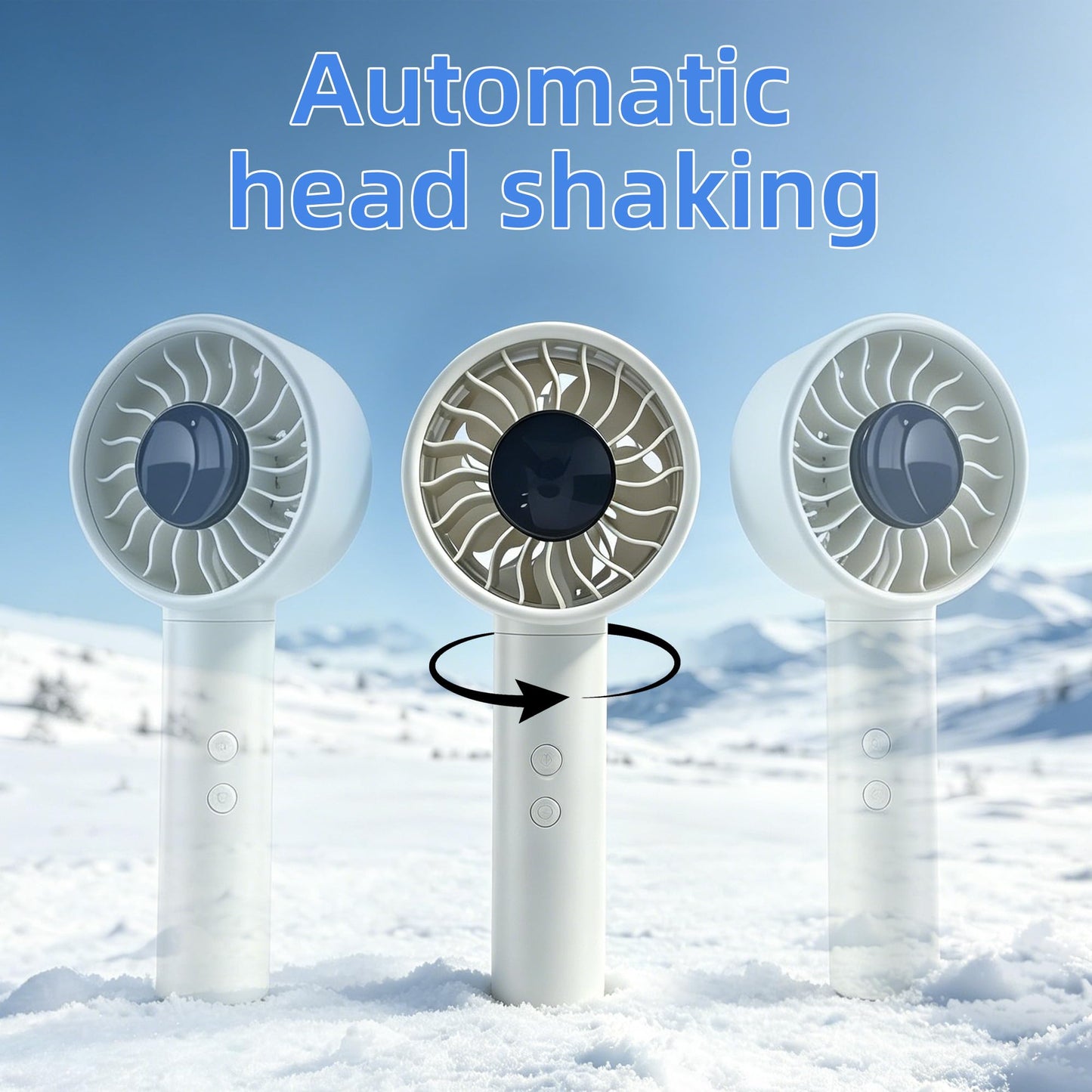 choafanlife Mini Handheld Turbo Fan,180° Swivel Head, High Speed Mini Fan with 5 Speeds, 4000mAh USB-C Rechargeablem,LED Digital Display, Quiet