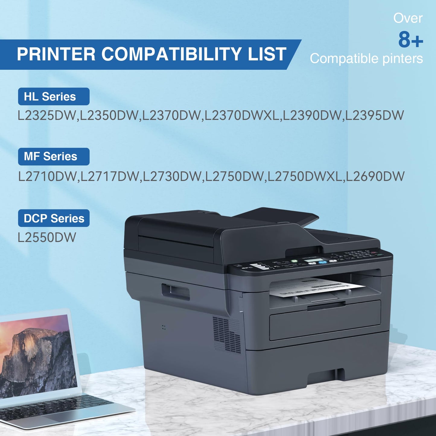 TN760 Toner Cartridge Compatible Replacement for Brother TN760 TN-760 TN730 TN-730 for MFC-L2690DW MFC-L2710DW MFC-L2750DW HL-L2370DW HL-L2395DW