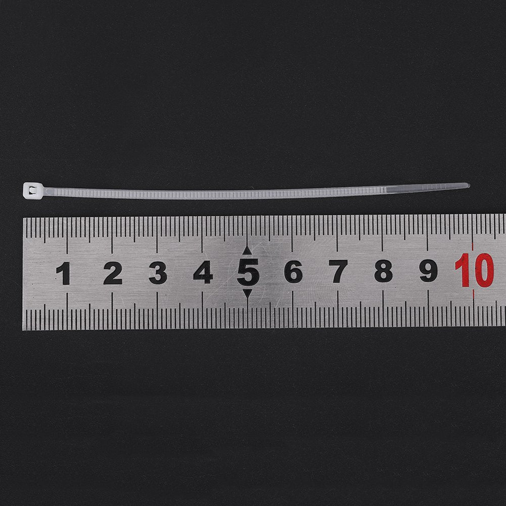Nylon Cable Zip Ties,1000pcs 3 x 100/150mm White Standard Self-locking Plastic Cable Ties (3x100)
