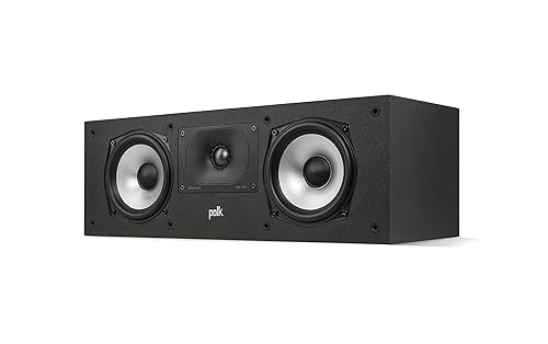 Polk Monitor XT30 Compact Center Channel Speaker - Hi-Res Audio Certified, Dolby Atmos & DTS:X Compatible, 1" Terylene Tweeter & Dual 5.25"