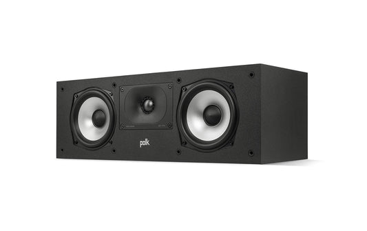 Polk Monitor XT30 Compact Center Channel Speaker - Hi-Res Audio Certified, Dolby Atmos & DTS:X Compatible, 1" Terylene Tweeter & Dual 5.25"