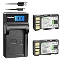 Kastar Battery (X2) & Slim LCD Charger for JVC BN-VF808 BN-VF808U BN-VF815 BN-VF823, Everio GZ-MG130 GZ-MG330 GZ-HD7 GZ-HM30 GR-D745 Series Camcorders