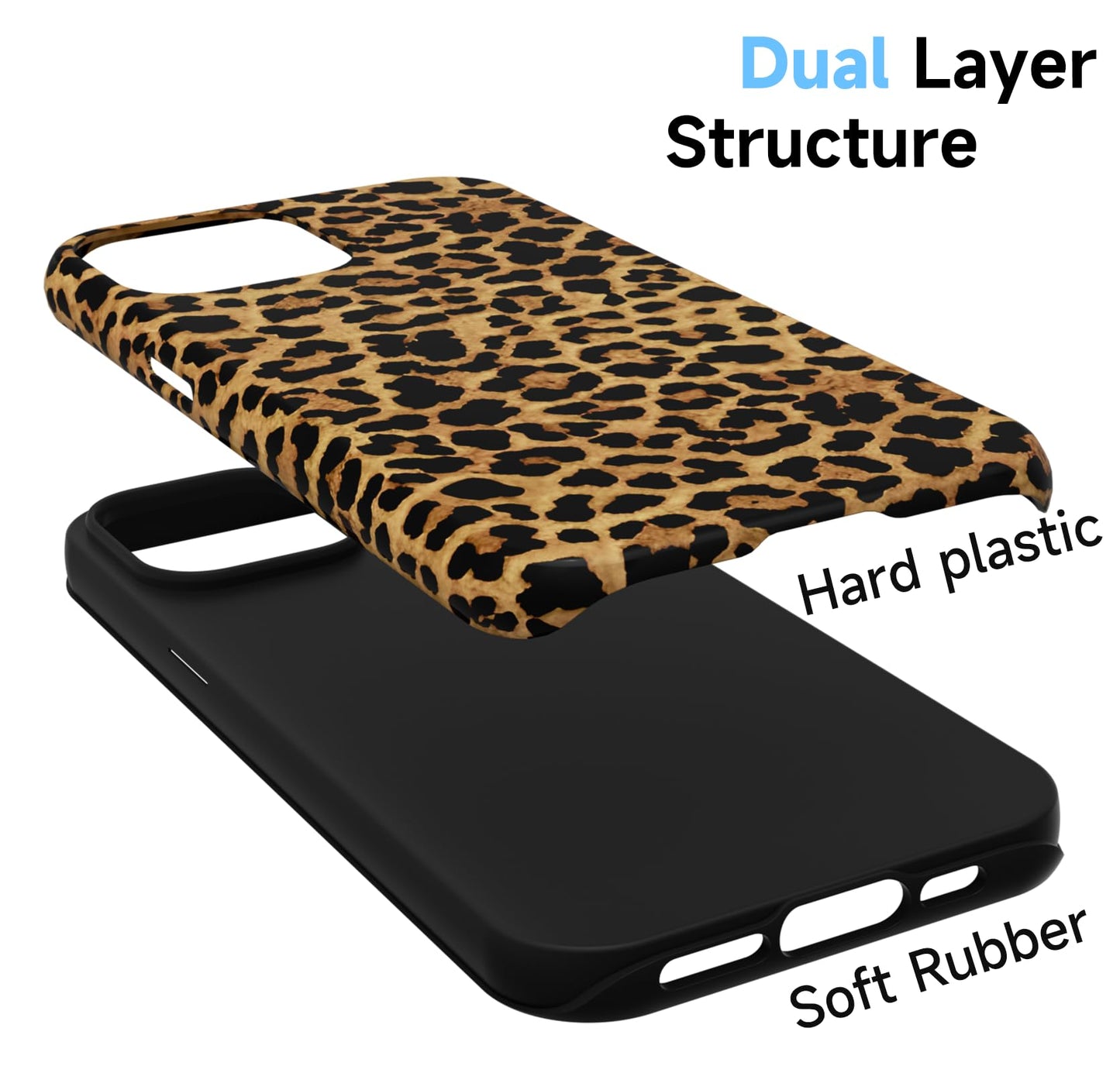 LoeoeL for iPhone 13 Pro Case Cheetah Print, Leopard Pattern Phone Case for Women Girls, Girly Cute Thin Slim Hard Shell Plastic Phone Cover, Luxury