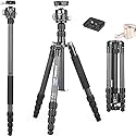 INNOREL 62 inches 10 Layers Carbon Fiber Camera Tripod Monopod with 360 Degree Low Gravity Center Ball Head, two 1/4 inch Quick Shoe Plates, Carry Bag