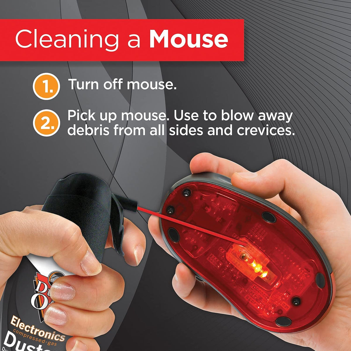 Disposable Compressed Air Duster, 3.5 oz Can