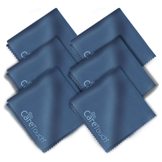 Care Touch Microfiber Cleaning Cloths, 6 Pack - Cleans Glasses, Lenses, Phones, Screens, Other Delicate Surfaces - Large Lint Free Microfiber Cloths