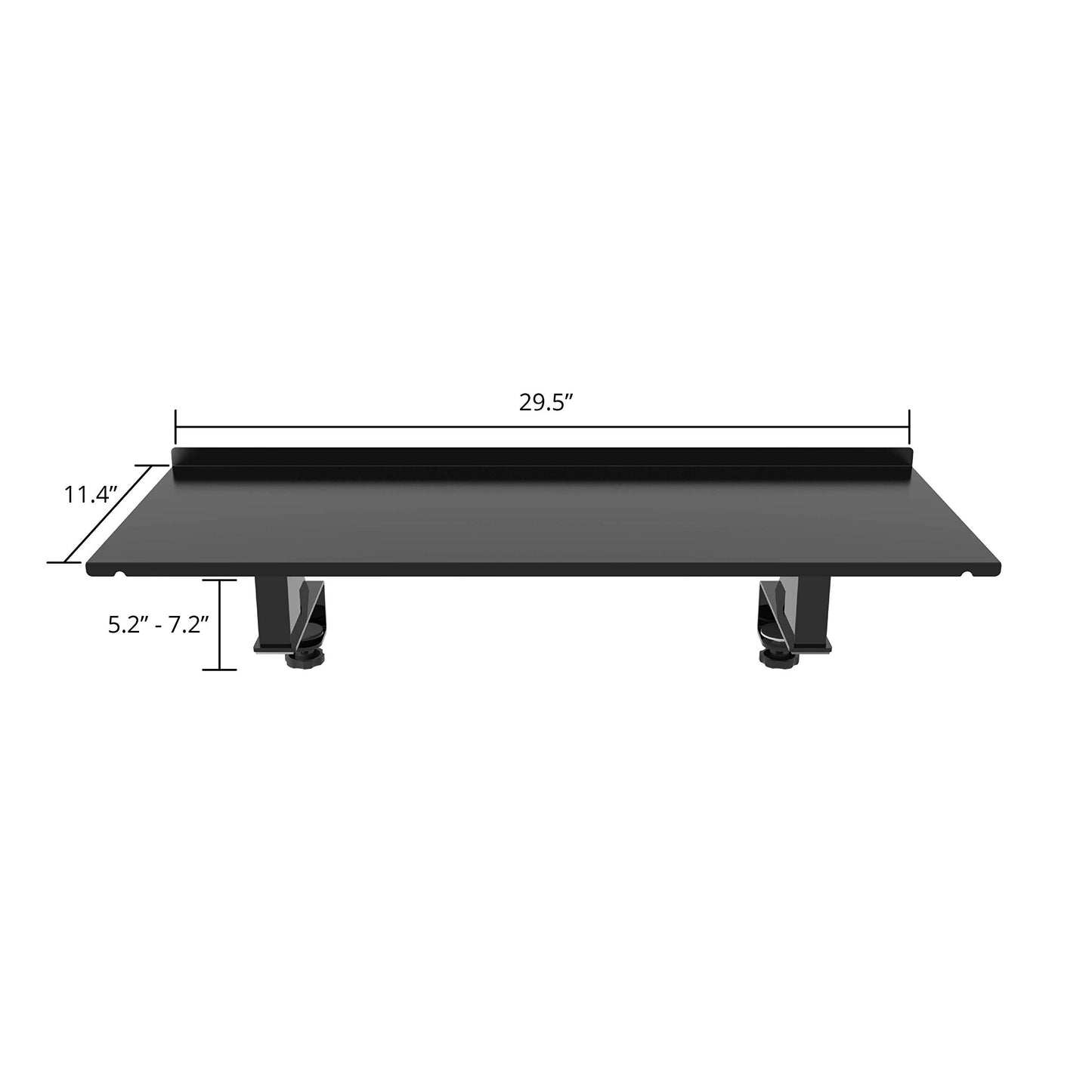 Stand Up Desk Store Clamp-On Adjustable Height Desk Shelf Monitor Stand (30")