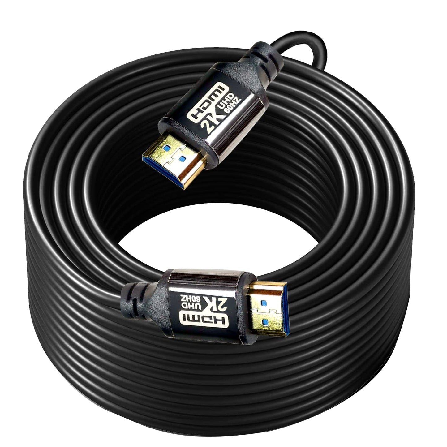 HDMI Cable 100FT， HDMI 1.4 Bright Aluminum Plating Shell, High Speed HDMI Cables 2K60 1080P eARC HDR HDCP 2.2 2.3 Compatible with Apple TV 2K Roku