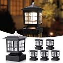 KMC KMC LIGHTING KS101X6AA Solar Post Cap Lights Outdoor for Yard Post Fence Waterproof 20 LUMENS Each 6 Pack