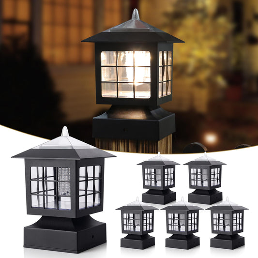 KMC KMC LIGHTING KS101X6AA Solar Post Cap Lights Outdoor for Yard Post Fence Waterproof 20 LUMENS Each 6 Pack