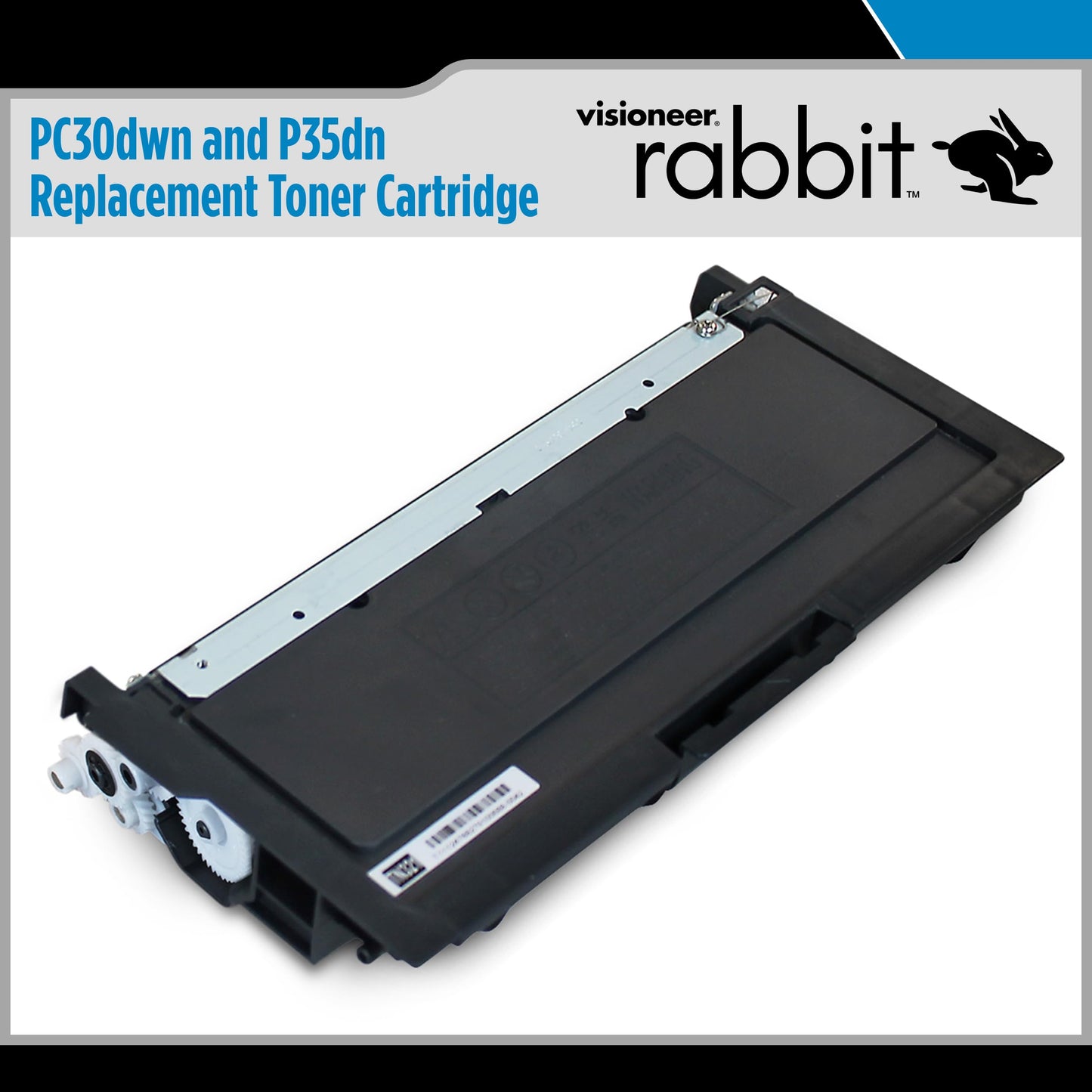 Visioneer Rabbit PC30dwn Laser Printer Toner Cartridge, 3000 Page Yield, Black, Monochrome