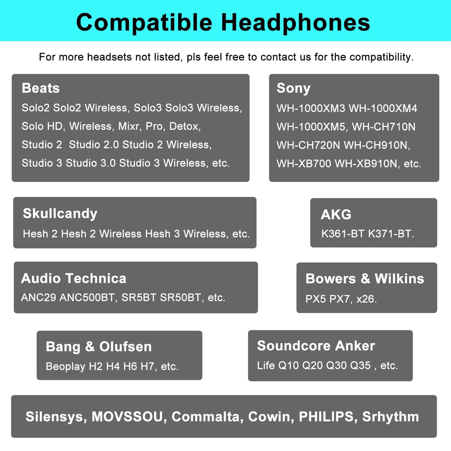 Replacement Beats Headphone Cord 3.5mm Male to 3.5mm Male Audio Cable Headset Aux Cord Compatible with Beats Solo2 Solo3 Studio3 Wireless Sony…