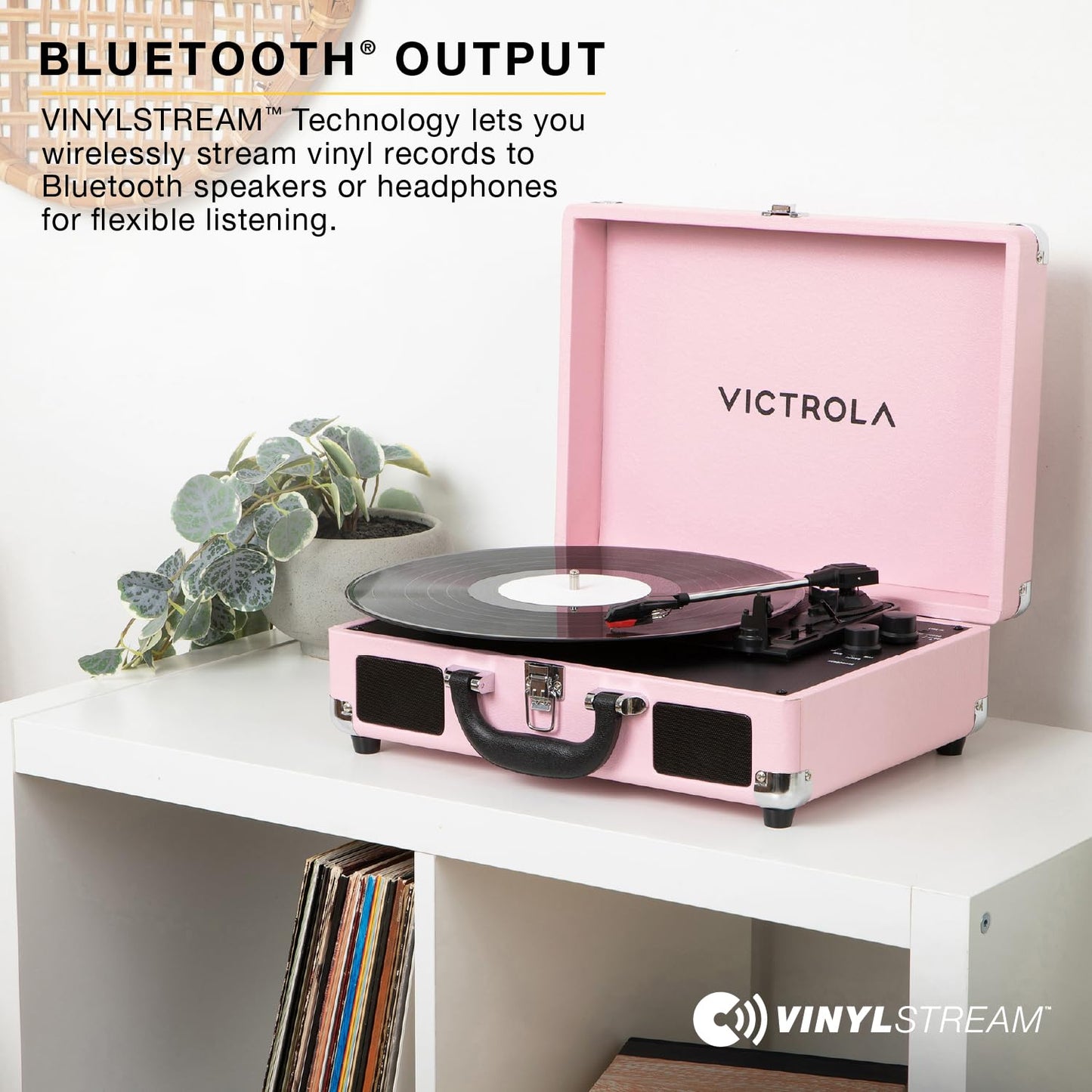 Victrola Journey II (2025 Model) - Bluetooth Suitcase Record Player - Built-in Stereo Speakers with Enhanced Bass, 3-Speed Turntable, Bluetooth Input