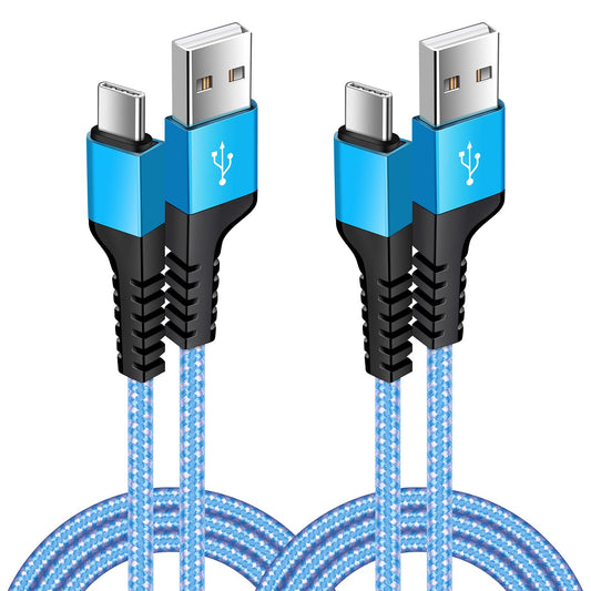 Samsung S25 Type C Cable Fast Charging Cord 2 Pack 3.3Ft USB A to USB C Cables Android Braided Power Cord for Galaxy A06 S25 Ultra A56 A36 A54 A16 A35