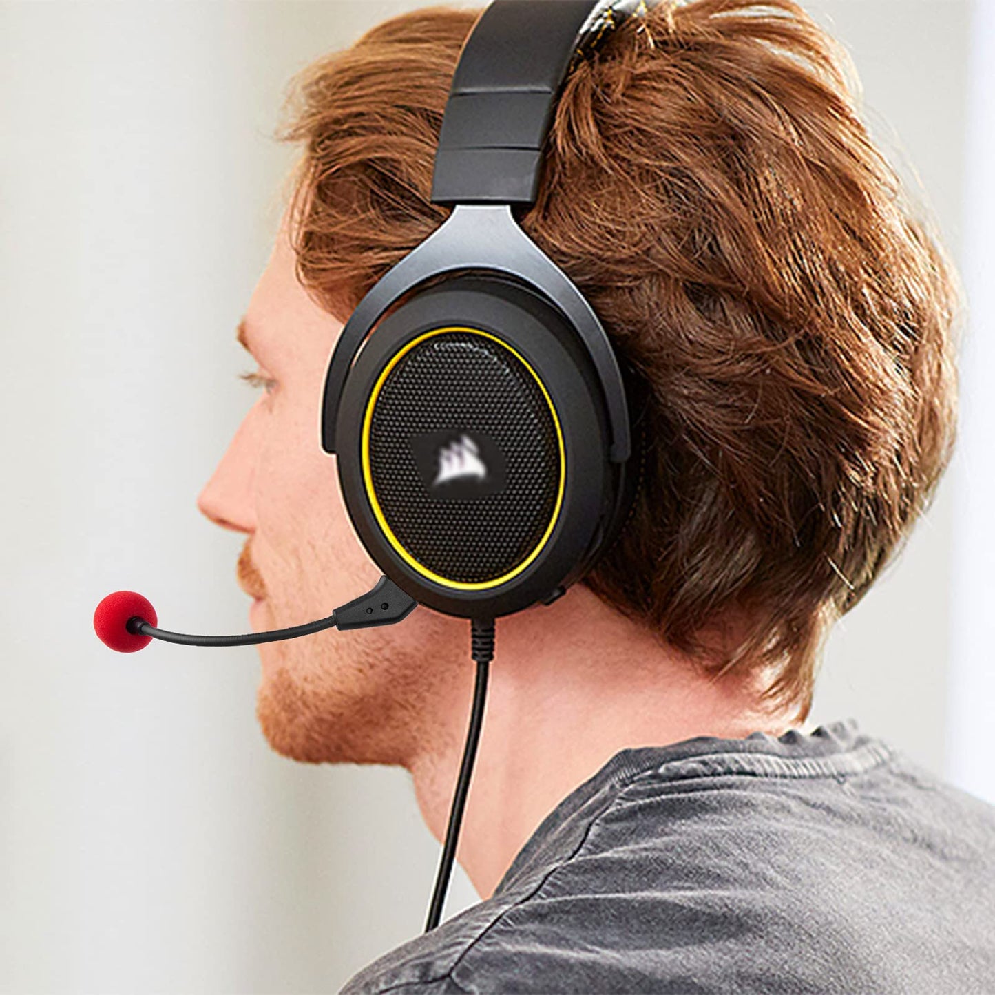 weishan HS60 Pro Mic Replacement for Corsair HS50, HS60, HS70 Gaming Headset Detachable Microphone Gaming Headset on PS5, PS4, PC, Xbox, Noise