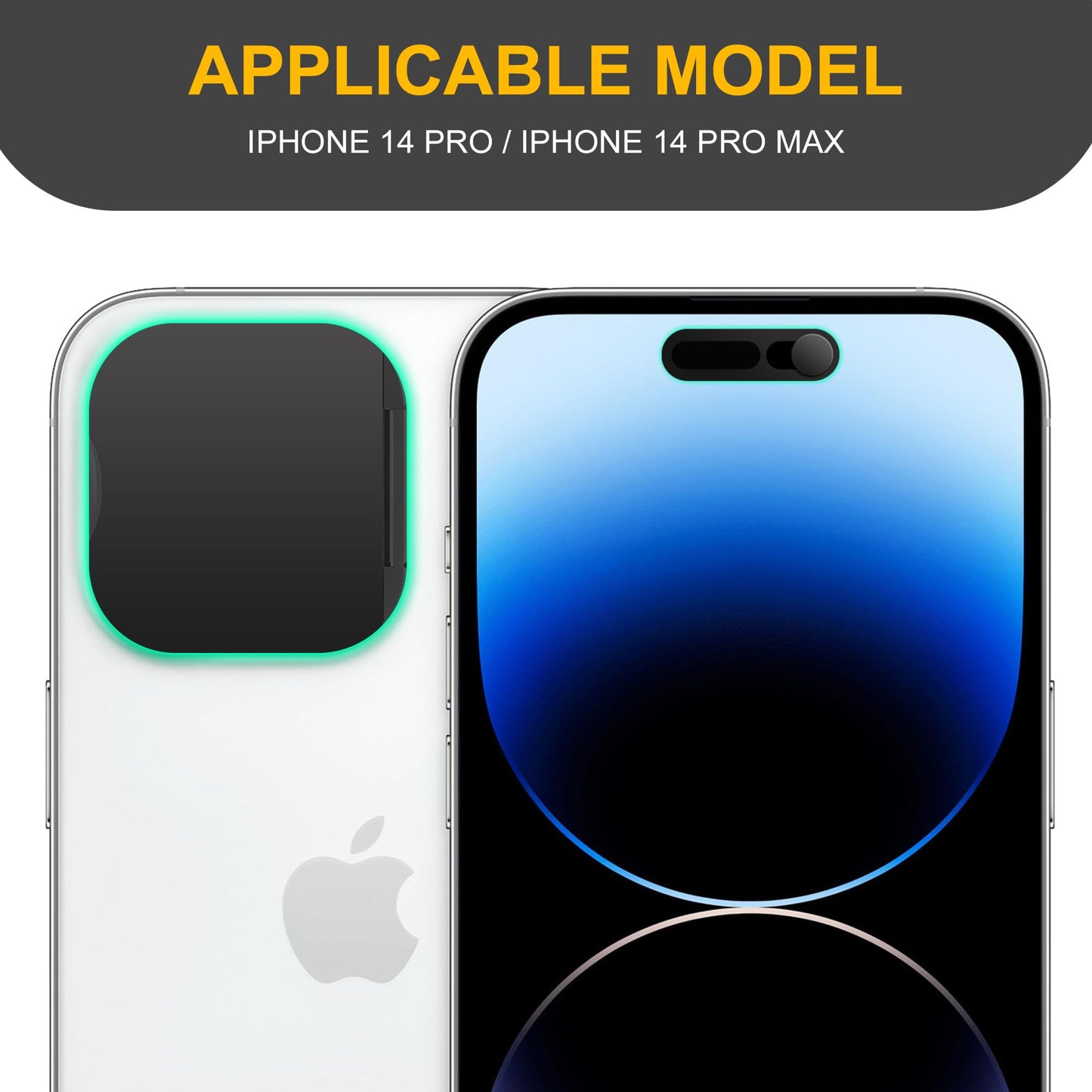 3 Pack Privacy Cover Compatible for iPhone 14 Pro/iPhone 14 Pro Max with 2 Front Camera Privacy Cover, Anti-Spy Camera cover, Easy-Adhesive Design
