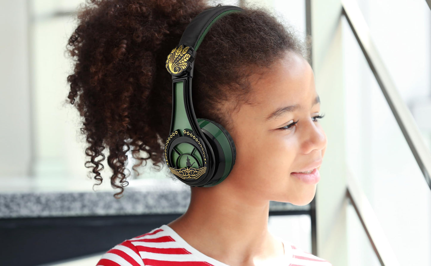 Wicked Elphaba Bluetooth Headphones for Kids, Wireless Headphones for School, Home, or Travel (Wicked Elphaba)