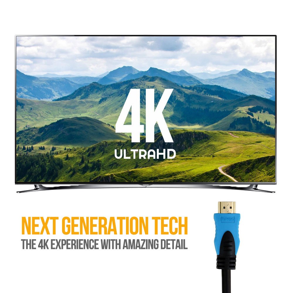 Buhbo High Speed HDMI 2.0 Cable (25 Feet) for 4K Ultra HD