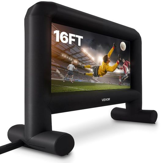VEVOR 16FT Inflatable Movie Screen Outdoor, Inflatable Projector Screen with Portable Storage Bag, 16:9 Easy Set Up Movie Projection for Outdoor