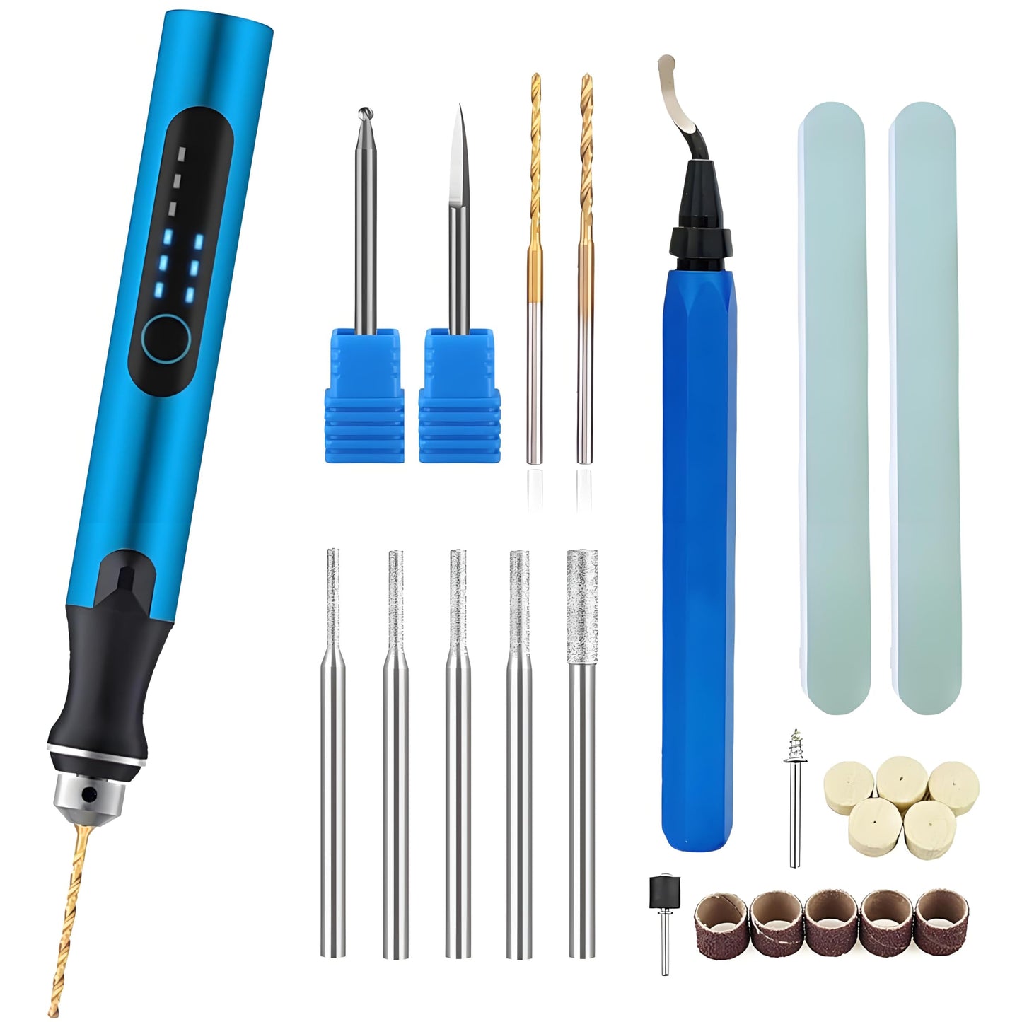3D Printing Tools Kit,3D Printer Accessories, 3-Speed USB Rotary Tool with Bits & Deburring Tool for 3D Printing Burr, 3D Printer Model,Resin Model