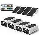 Rraycom 2.5K Solar Security Cameras Wireless Outdoor, 2.4/5Ghz WiFi Battery Solar Powered Security Camera System,Forever Power,Color Night Vision,AI