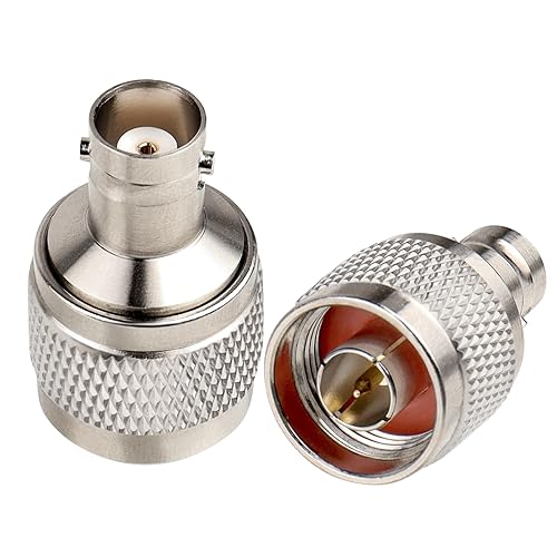 XRDS -RF N Male to BNC Female Connector 2PCS, N Type to BNC Adapter