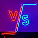VS Game Neon Sign for Boys Room Decor, Gaming Room Decorations LED Neon Lights Sign for Wall Man Cave Decor, Gifts for Boys, Boyfriend, Gamer (VS)