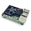 Awxlumv Active Cooler for Official Raspberry Pi 5 with 30mm PWM 4-Pin Cooling Fan Pi 5 Heatsink with Thermal Tape and Acrylic Base Plates