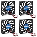 Alinan 4pcs 8010 5V Fan 80x80x10mm 2-pin Sleeve Bearing Brushless DC Cooling 3D Printer Cooling Computer Fan