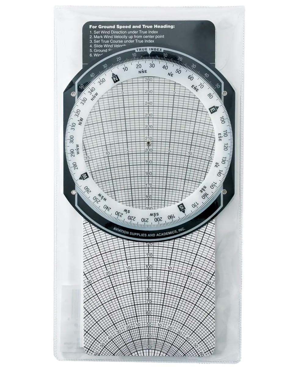 ASA Paper E6B Flight Computer - Lightweight, Affordable Aviation Slide Rule for FAA Test Prep and Classroom Training