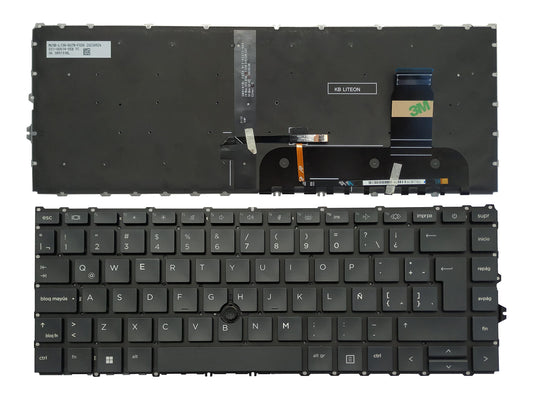 Laptop Replacement Keyboard Compatible for HP ELITEBOOK 840 G8 745 G7 745 G8 840 G7 M36312-001 M36309-001 6070B1847702 Latin Layout Backlit (No