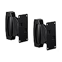 Mount-It! Heavy-Duty Speaker Wall Mount, Universal Adjustable Design for Bookshelf, Large or Small Speakers, 1 Pair, 22 Lbs Capacity, Black