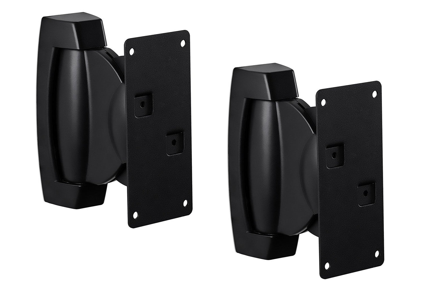 Mount-It! Heavy-Duty Speaker Wall Mount, Universal Adjustable Design for Bookshelf, Large or Small Speakers, 1 Pair, 22 Lbs Capacity, Black