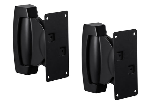 Mount-It! Heavy-Duty Speaker Wall Mount, Universal Adjustable Design for Bookshelf, Large or Small Speakers, 1 Pair, 22 Lbs Capacity, Black