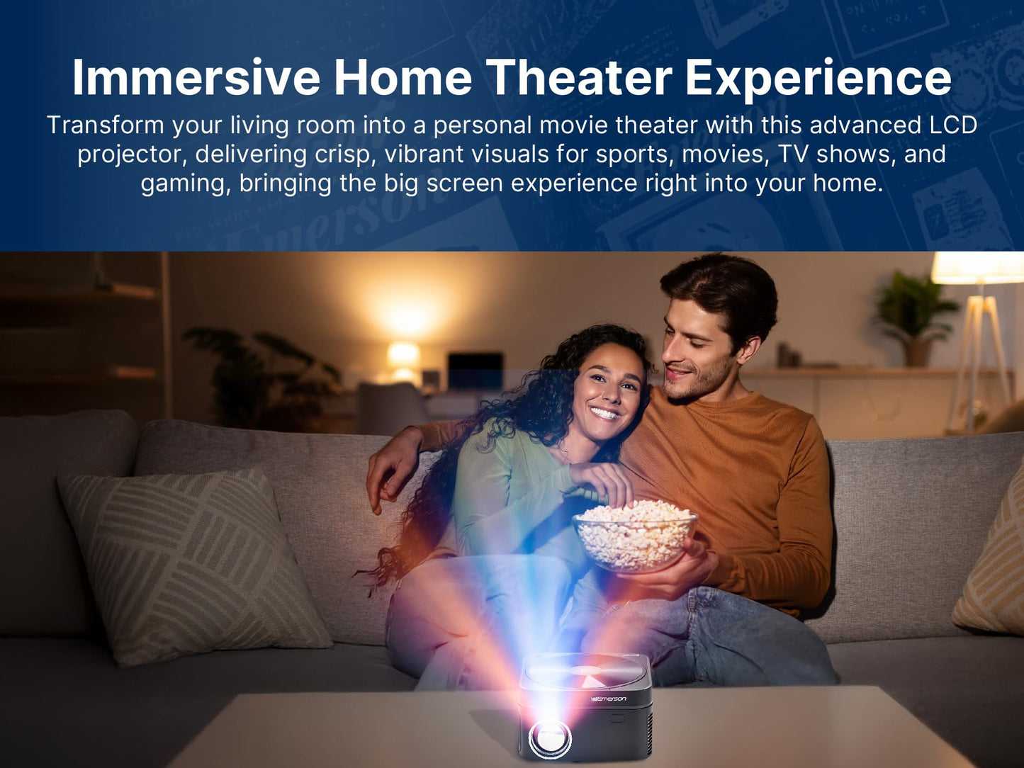 Emerson EVP-2503C 120-Inch Home Theater LCD Projector with Built-In DVD Player Combo
