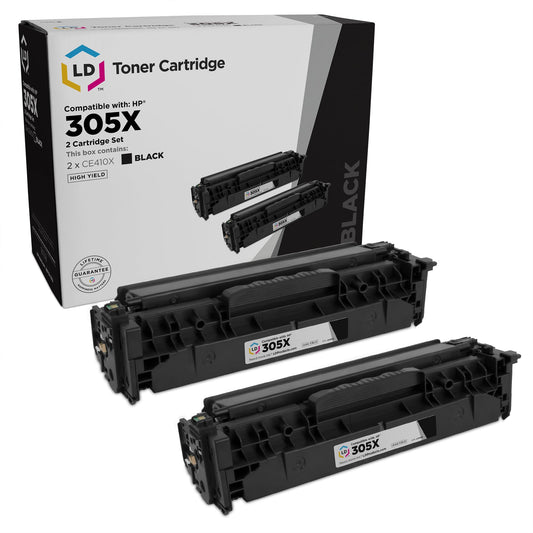 LD Remanufactured Toner Cartridge Replacements for HP 304A CC530A (Black, 2-Pack) Compatible with LaserJet CM2320fxi CM2320n CM2320nf CP2025dn CP2025n