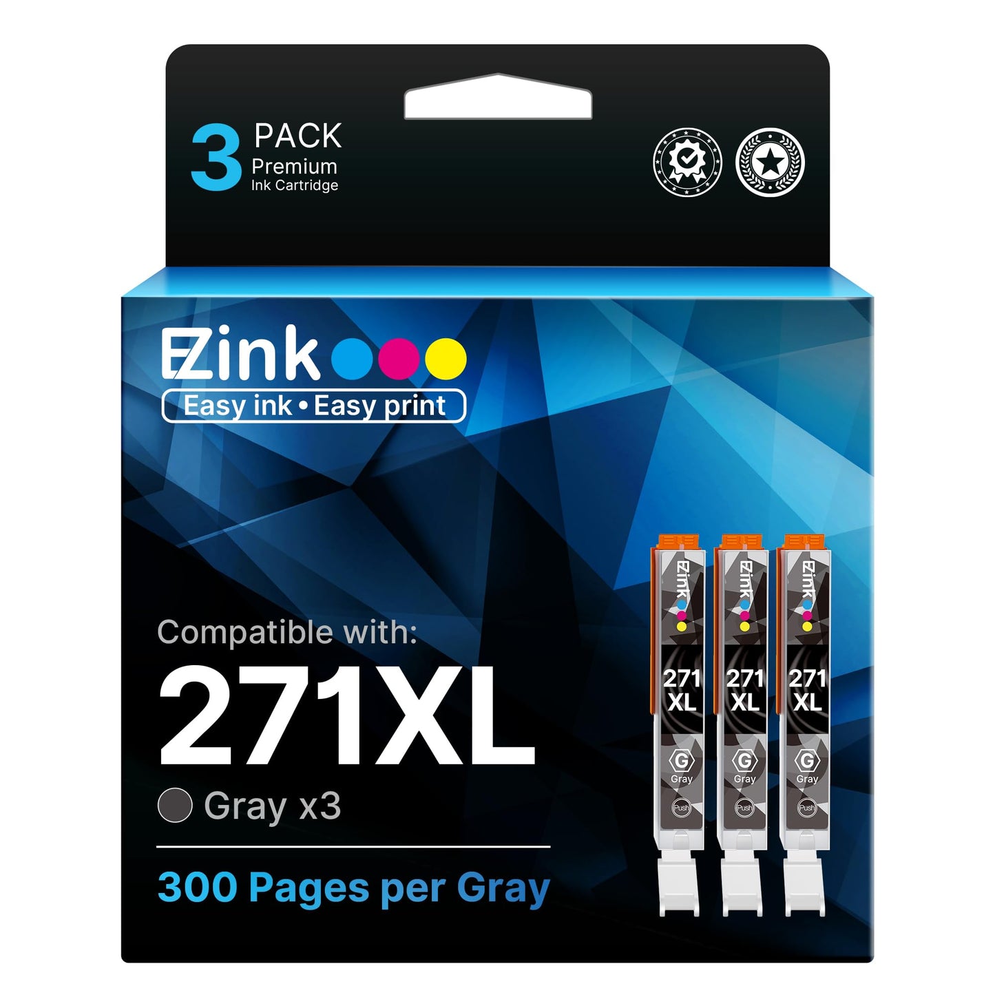E-Z Ink Compatible for Canon CLI-271XL CLI271XL 271 Ink Cartridges, 3 Gray