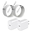 iPhone Charger Fast Charging,[Apple MFi Certified]2Pack USB C Wall Charger Block iPhone Charger 10FT USB C to C Woven Cable for iPhone 17E/17