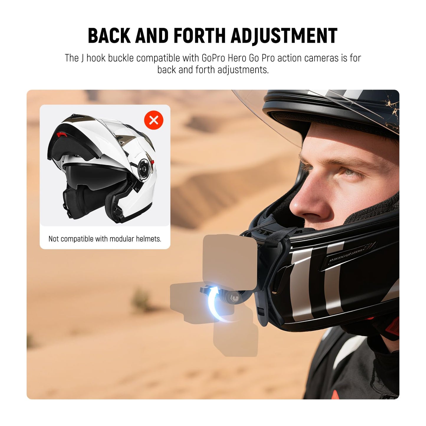 NEEWER Motorcycle Helmet Chin Camera Mount Strap, POV Vlog Accessories Kit for Video Recording Filming Compatible with GoPro Insta360 DJI AKASO Action