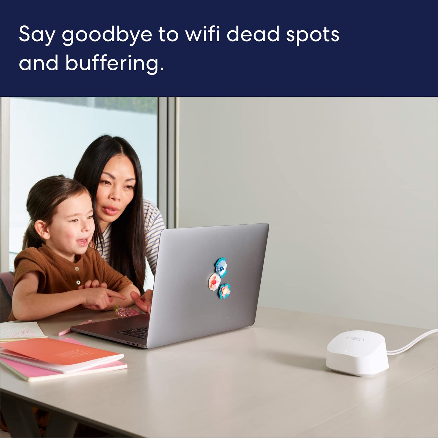 Like-New Amazon eero 6+ mesh wifi router - Supports internet plans up to a Gigabit, Coverage up to 1,500 sq. ft., Connect 75+ devices, 1-pack