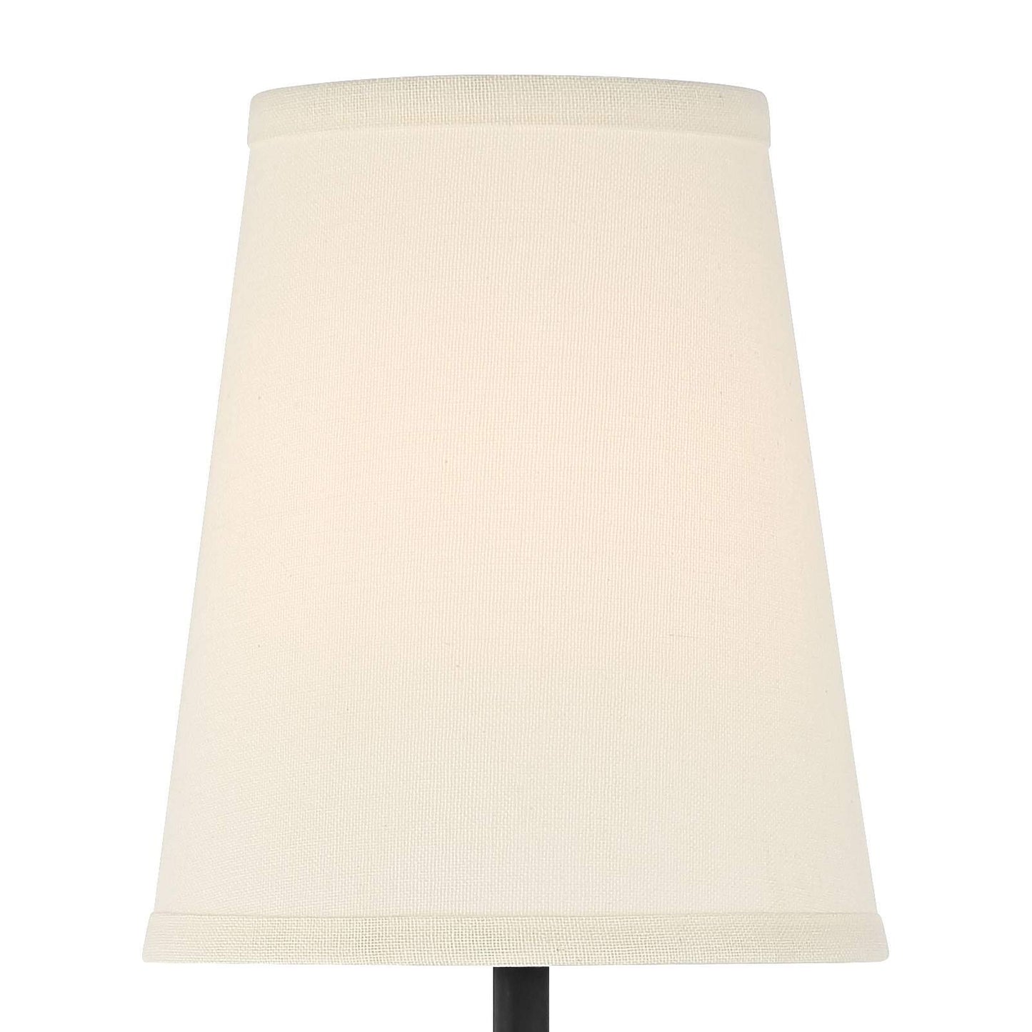 Possini Euro Design Elena Modern Wall Light Sconce Matte Black Metal Hardwired 6" Fixture Cream Linen Tall Drum Shade for Bedroom Bedside Living Room