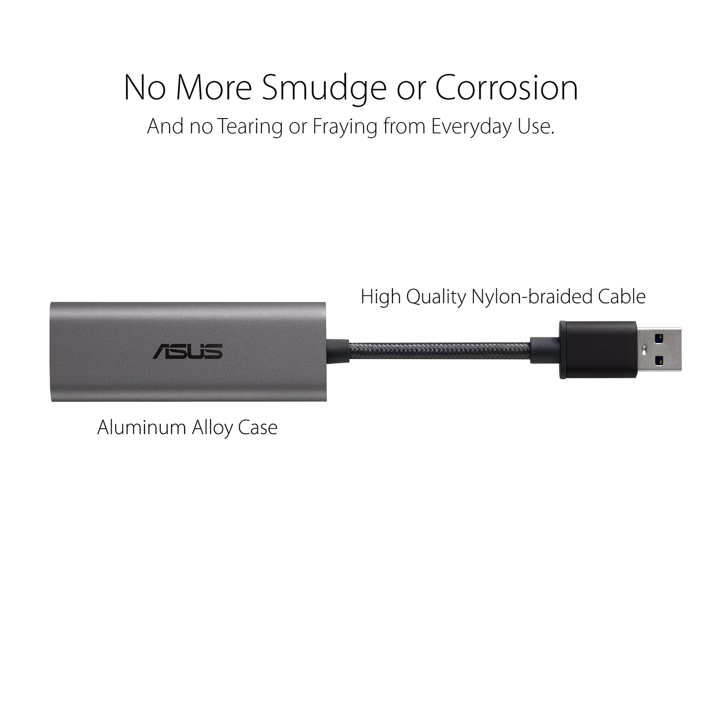 ASUS USB-C2500 2.5G Ethernet USB Adapter Supports Wired Network Connection Mac OS, Linux, Windows, Backward Compatible on 1G/100Mbps, Ideal