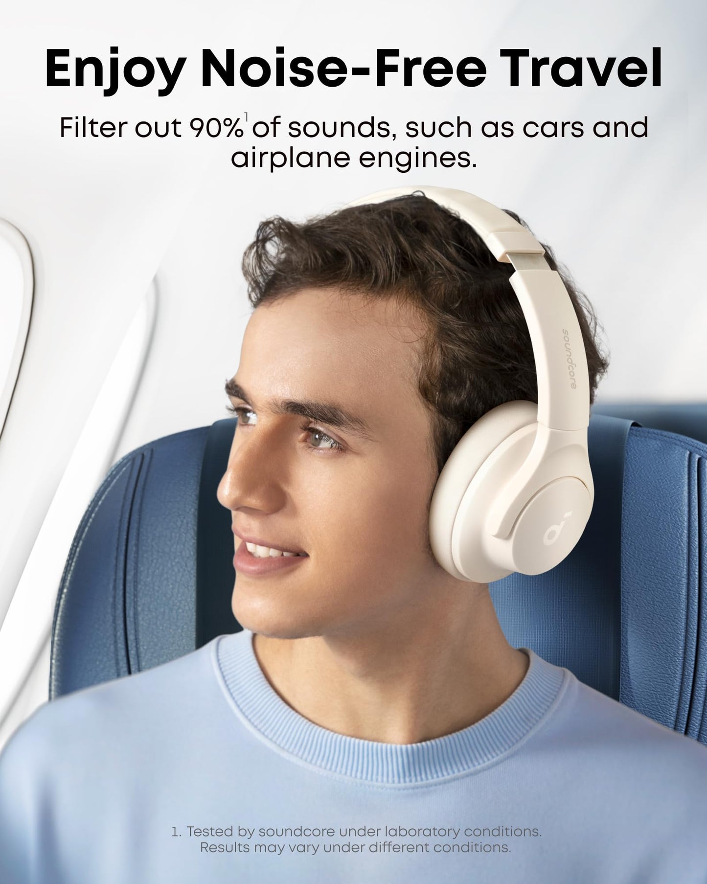 Soundcore by Anker Q20i Hybrid Active Noise Cancelling Headphones, Renewed