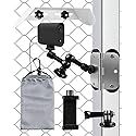 Magnetic Fence Mount with Sunshade and Power Bank Pouch Compatible with iPhone Mevo Start GoPro, Fence Holder Fit for Recording Gamechanger Baseball