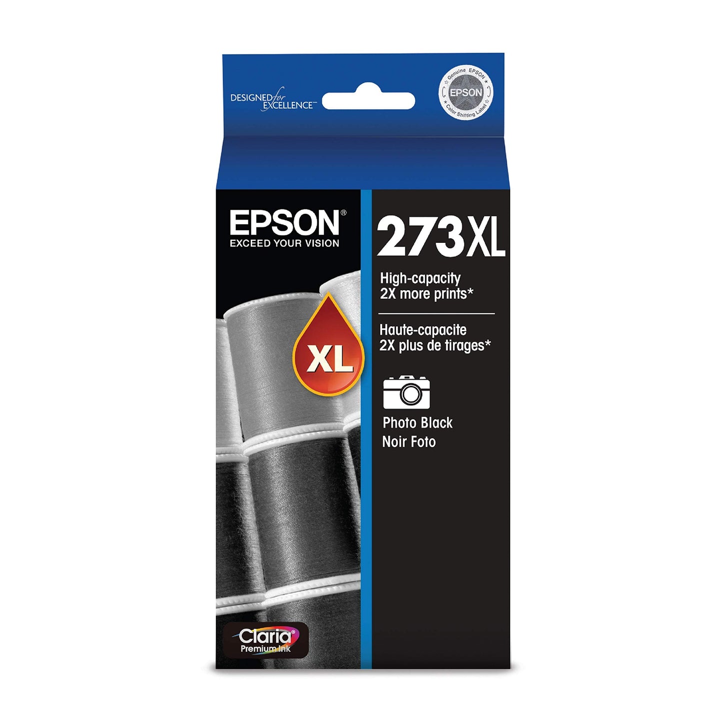 Epson 273 Claria Ink High Capacity Photo Black Cartridge (T273XL120-S) Works with Expression Premium XP-520, 600, 610, 620, 800, 810, 820