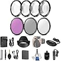 58MM 21 PC Accessory KIT for Canon EOS Rebel T6, T5, T3, 1300D, 1200D, 1100D DSLRS with
