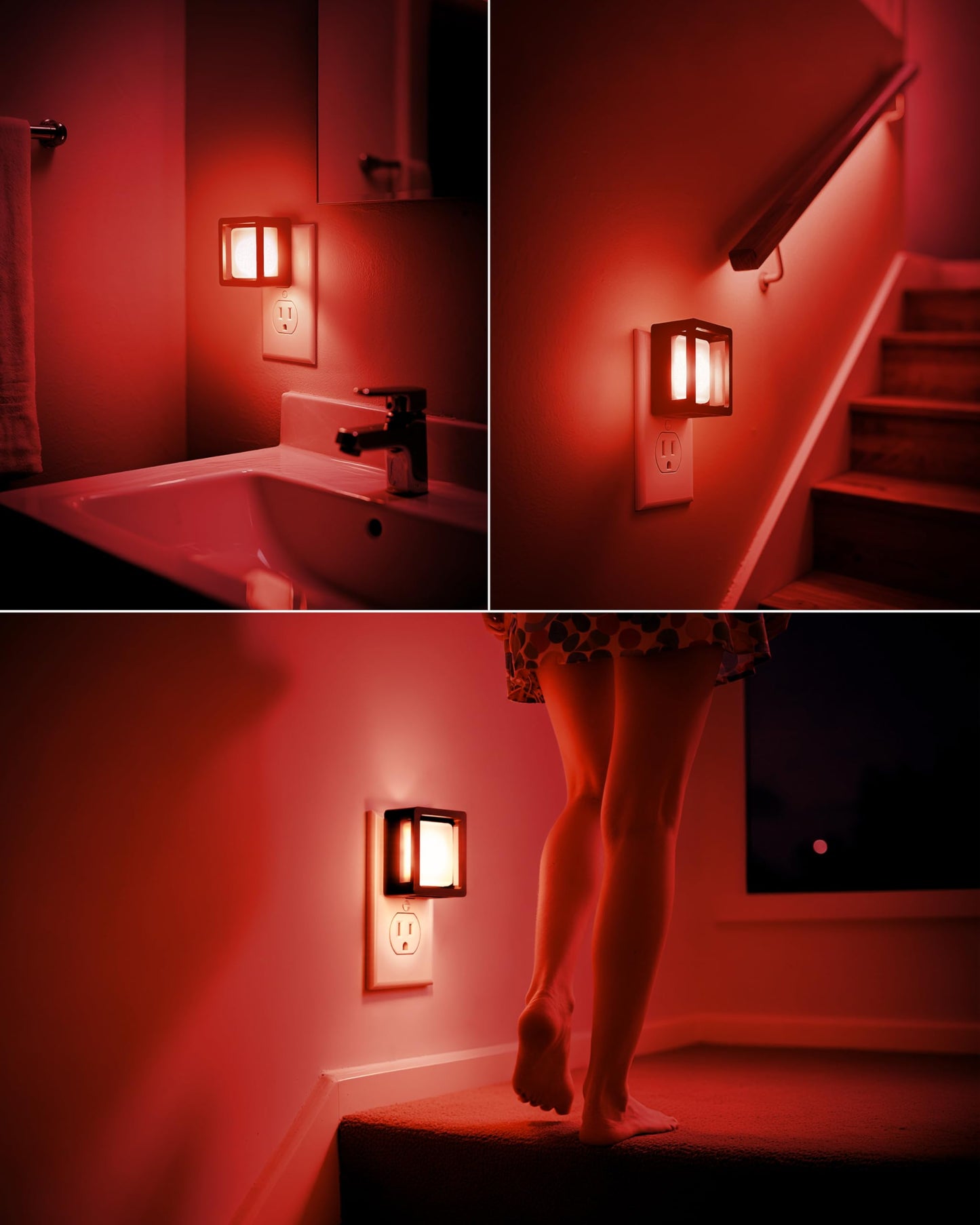 FONSHUKYY LED Night Light, Night Lights Plug Into Wall [2 Pack] with Dusk-to-Dawn Sensor, Dimmable Nightlights, Adjustable Brightness for Bathroom