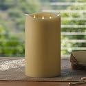 Luminara Tri-Flame Flameless LED Candle, Ivory 5.8" x 9.7", Moving Flame Real Wax Home Decor Battery Operated Emergency Light, Religious Ceremony Safe