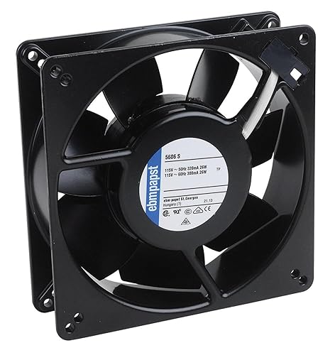 EBM PAPST 138MM 115VAC Axial Fan, 3.6W, 2500RPM, 3E+1dB, 138x138x13.8mm, Copper, 3-Pin, Forced Air, Desktop